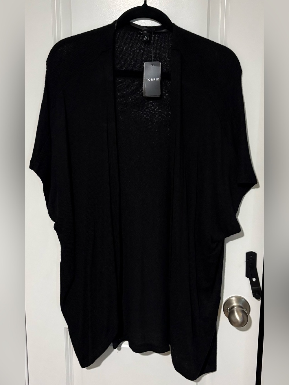 torrid Black Open-Front Cocoon Cardigan Sweater NWT